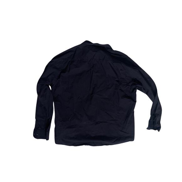 Amazon Essential Black Collar Button Up Dress Shirt - Picture 2 of 4